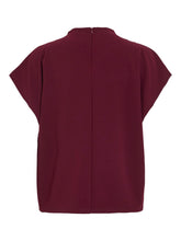 Vila - Merlano Funnel Neck Top in Fig